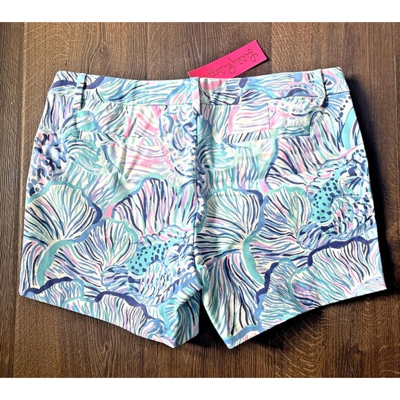 Lily Pulitzer Callahan Stretch Shorts Bermuda Blue Size 8 NWT $68 Preppy Fun - Picture 2 of 7